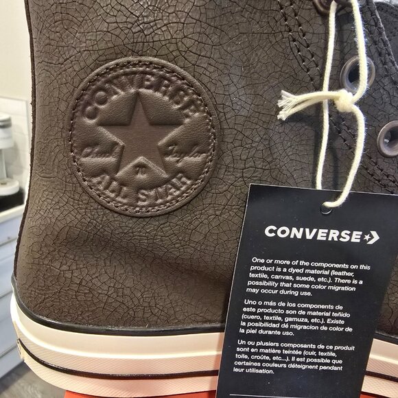 Converse Chuck 70 Distressed Leather 'Fresh Brew' Coffee Brown Men's Size 13 NEW - Picture 2 of 12